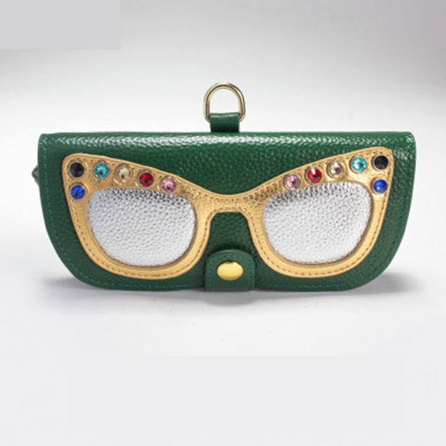 Leather Eyewear Case With Strap.