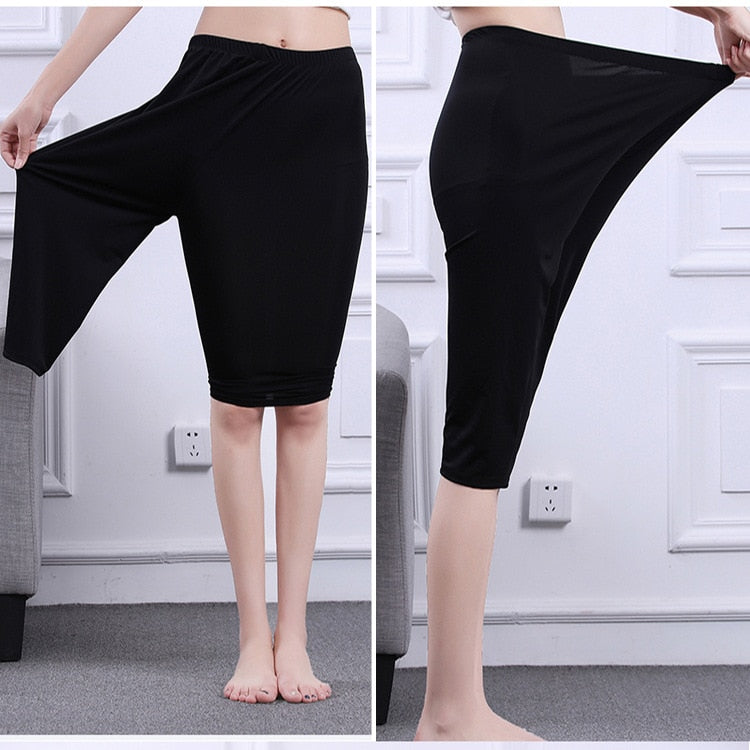 Women's High Stretch Capri Style Casual Bamboo Fiber Leggings. Come in Plus Sizes.