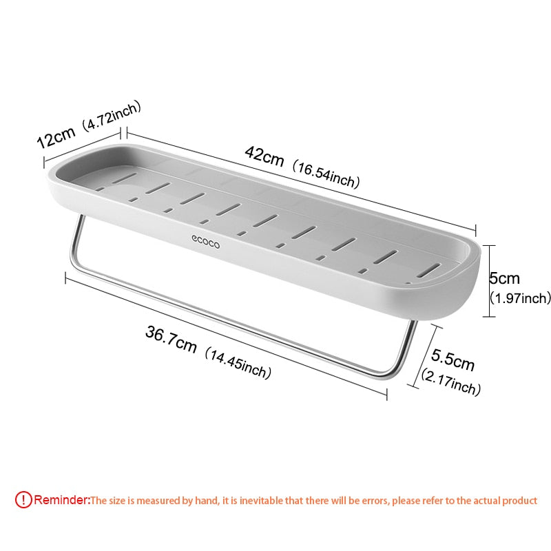 Bathroom/Kitchen Wall Mounted Shelf With Or Without Towel Bar.