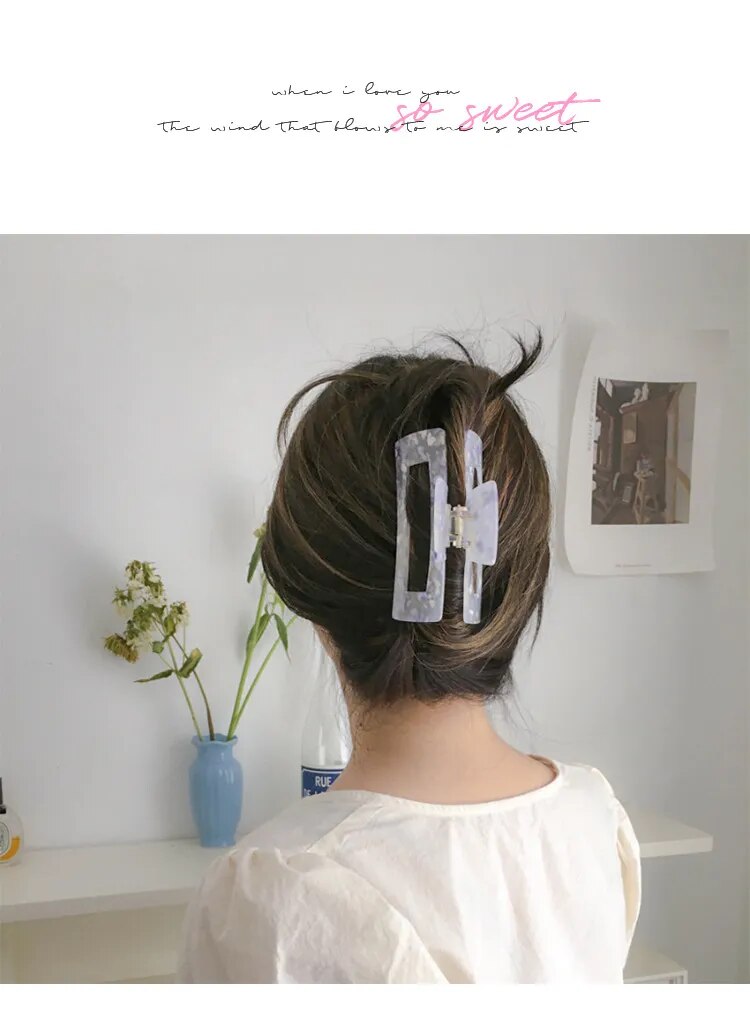 Women's Large  Acrylic Hair Clips.