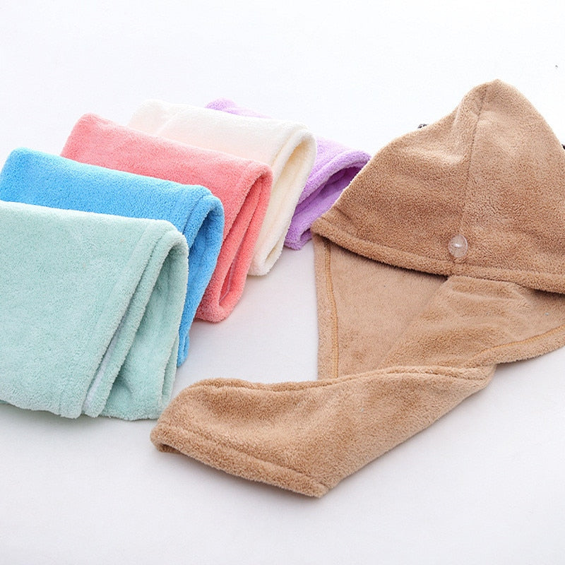 Magic Microfiber hair towel for rapid drying.