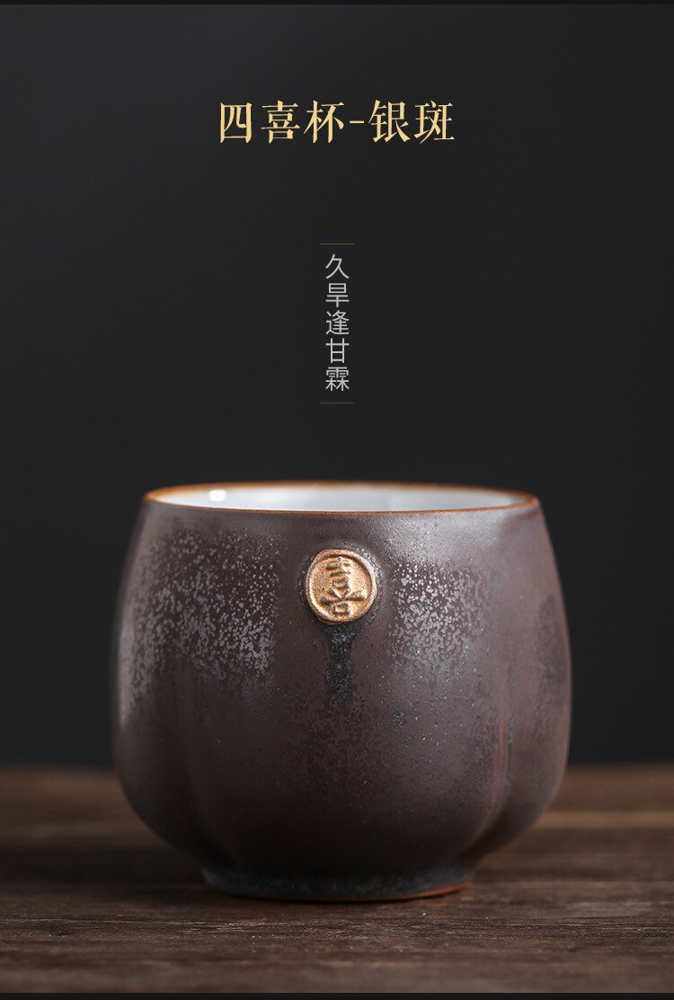 Set of 4 personal size Japanese Style ceramic Tea Cup.