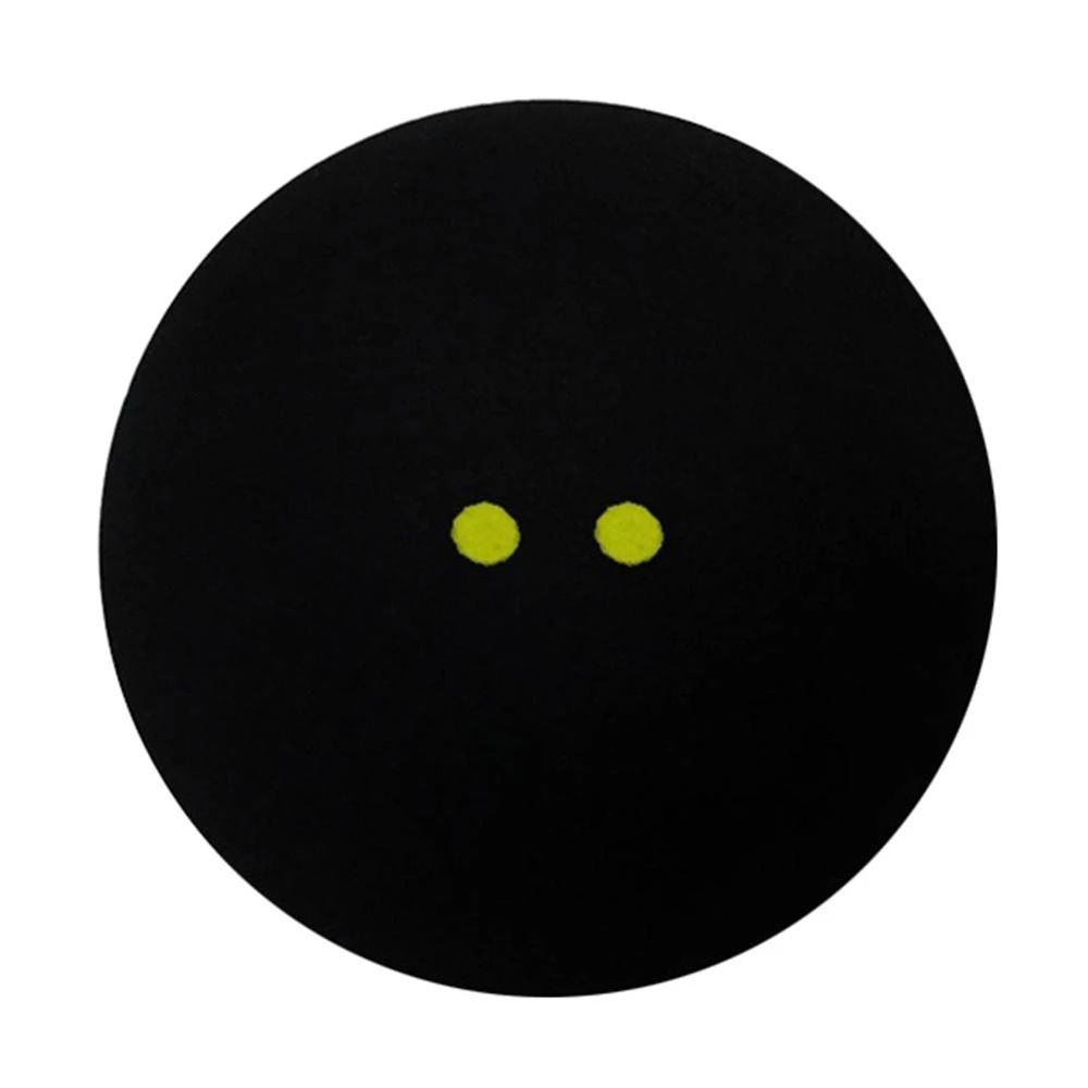 Rubber Squash Ball With Two-Yellow Dots For Low Speed Training.
