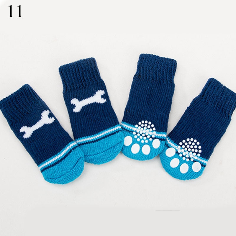 4pcs Anti Slip knitted Socks For Small to Medium Dogs.
