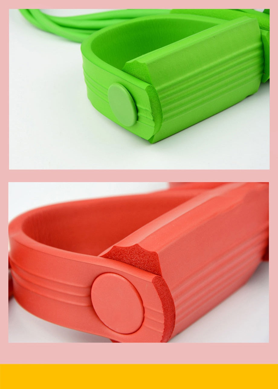 Elastic Resistance Pull Ropes To Exercise Like a Rowing Machine.