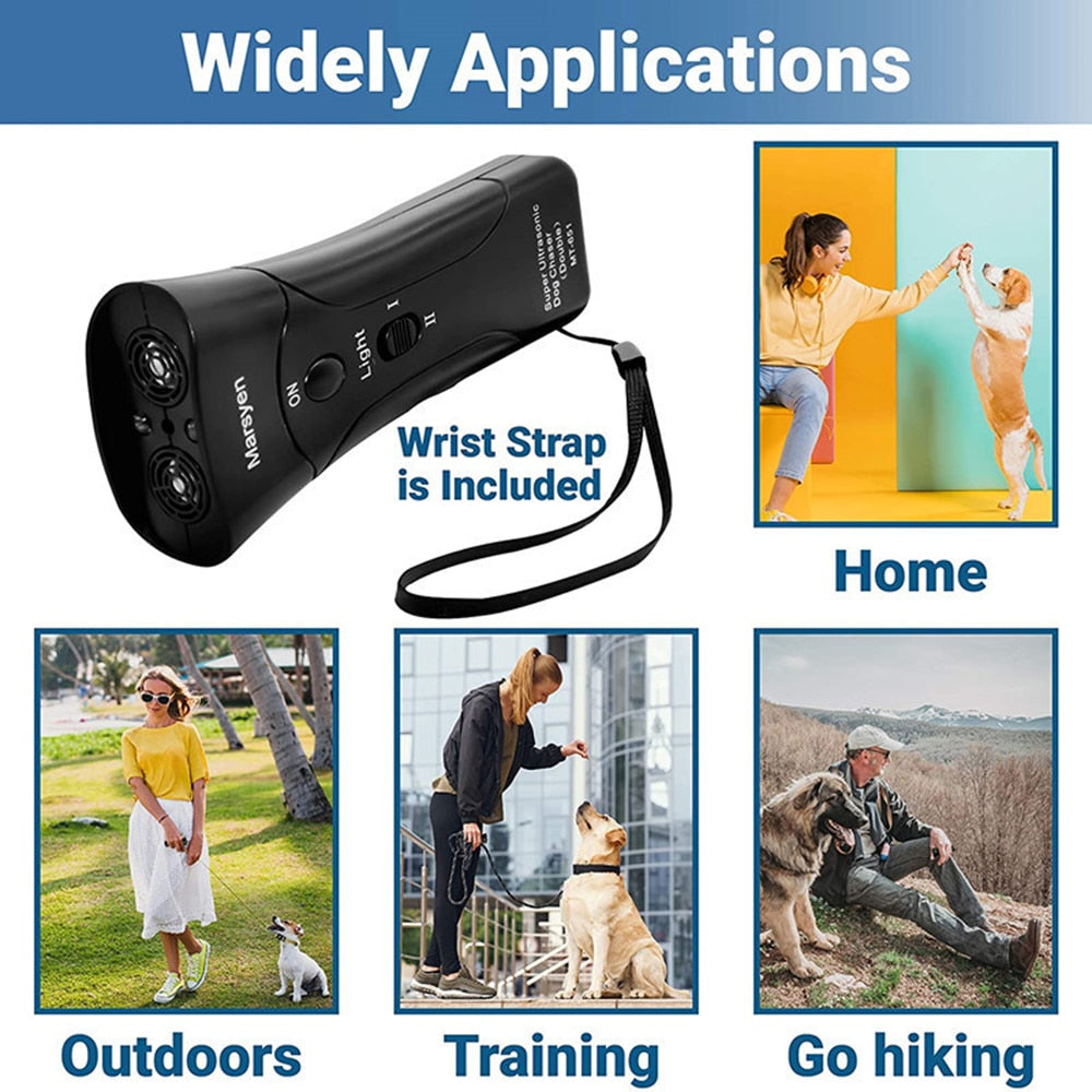 LED Ultrasonic 3 in 1 Anti Barking Dog Training.