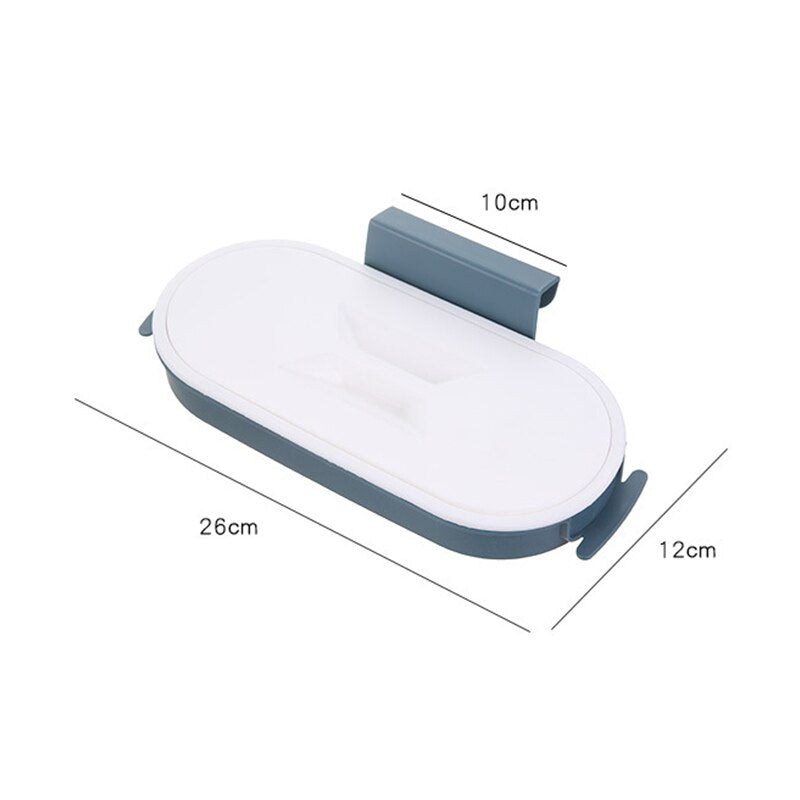 Kitchen Garbage Bag Rack that hangs on the front or back of the cupboard door. Great for quick access