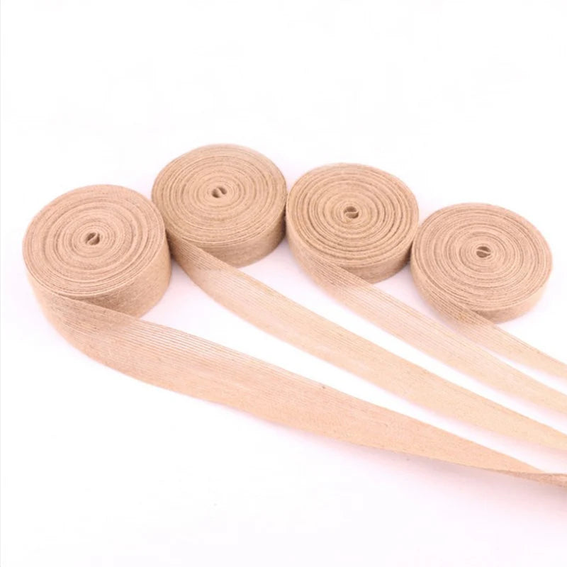 10M Roll 15mm-38mm Natural  Jute/ Burlap Ribbon