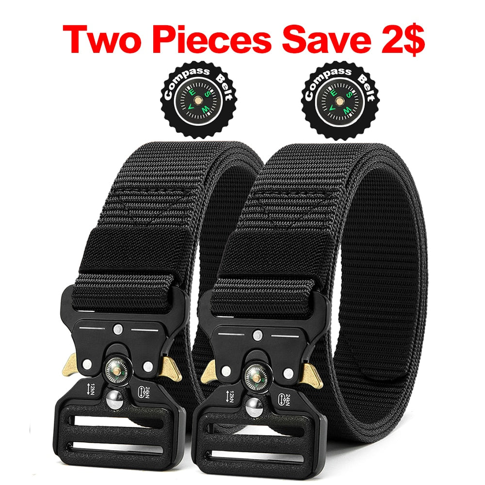 Multi Function Canvas Compass Tactical Belt.