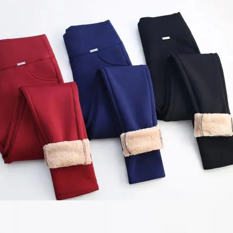 Women's High Waist Winter thick Warm Leggings.