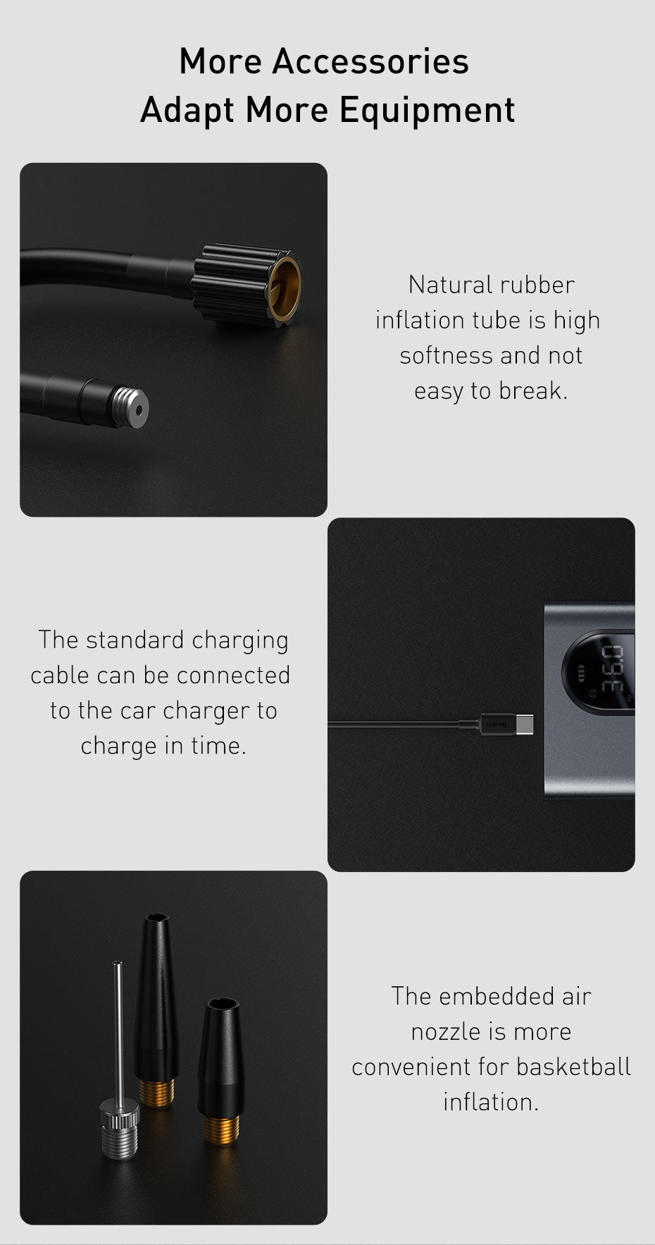 Baseus Wireless Electric Car Inflator Pump. Great for Bicycles Car and Motorcycles.