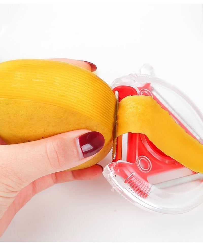 Trio Stainless Steel Blade Peeler/Slicer And Shredder.