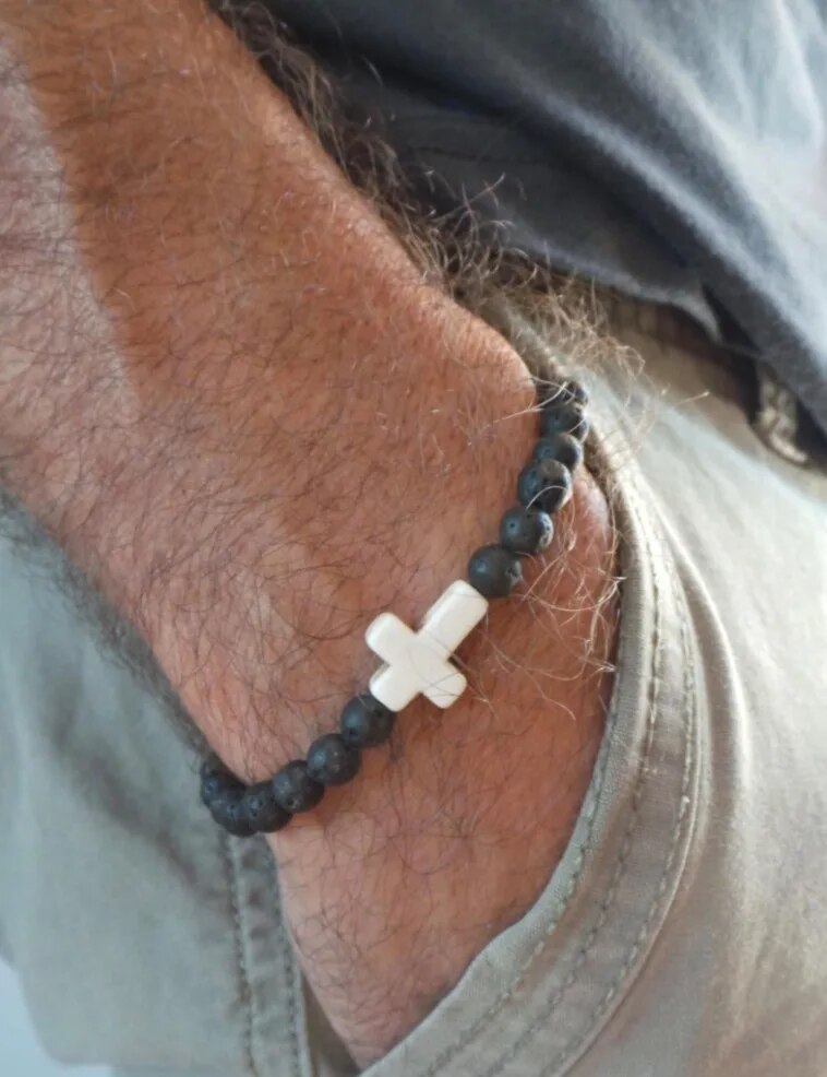 Men's Beaded Stretch Boho Bracelets.