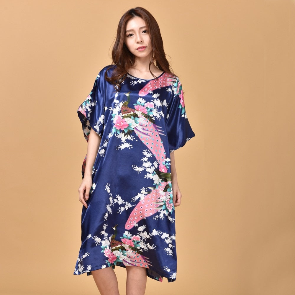 Plus Size Silk Rayon Nightgown/ Bathrobe.