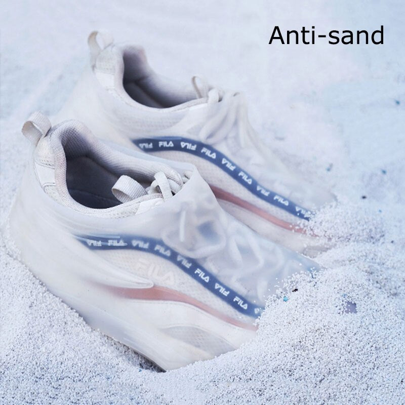 Reusable non slip, silicone outdoor shoe cover. waterproof. Great for cycling in rainy weather.