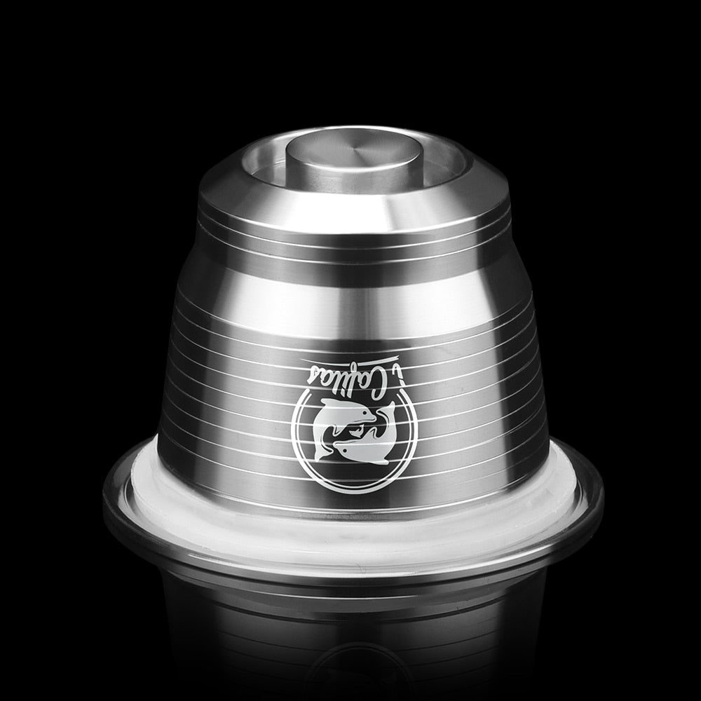 ICafilas Stainless Steel, Reusable Coffee Filter With Tamper for Nespresso Machines.