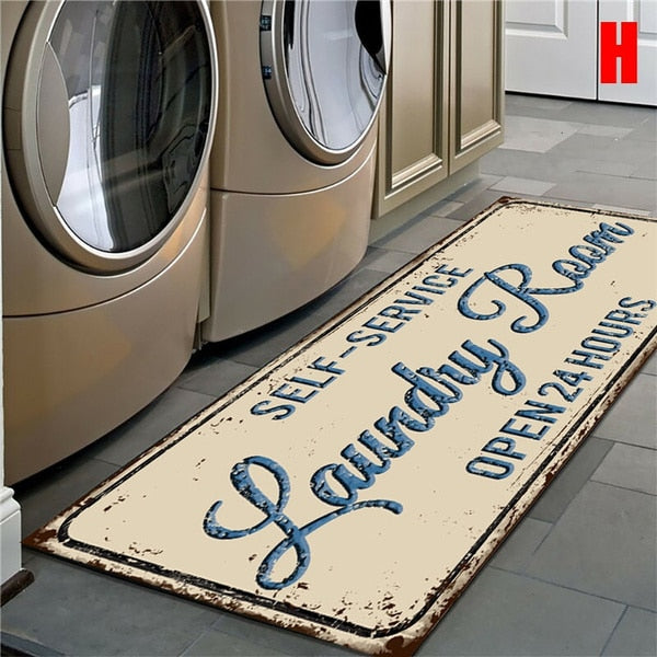Laundry Room Non-Slip Floor Mat.