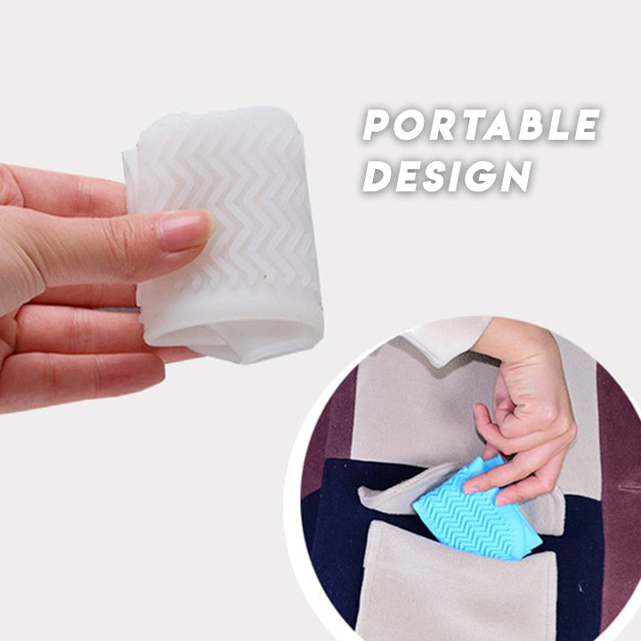 Reusable non slip, silicone outdoor shoe cover. waterproof. Great for cycling in rainy weather.