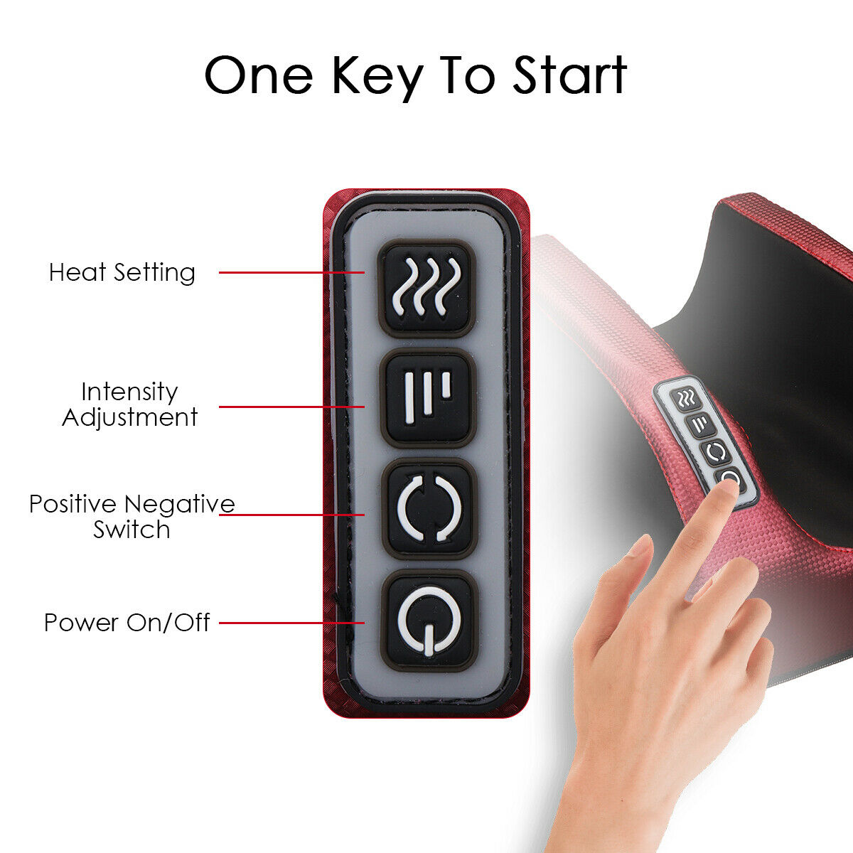 Electric Shiatsu heating foot Massage. Massage Roller for Relief of leg fatigue for women and men.
