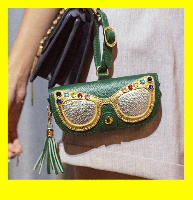 Leather Eyewear Case With Strap.