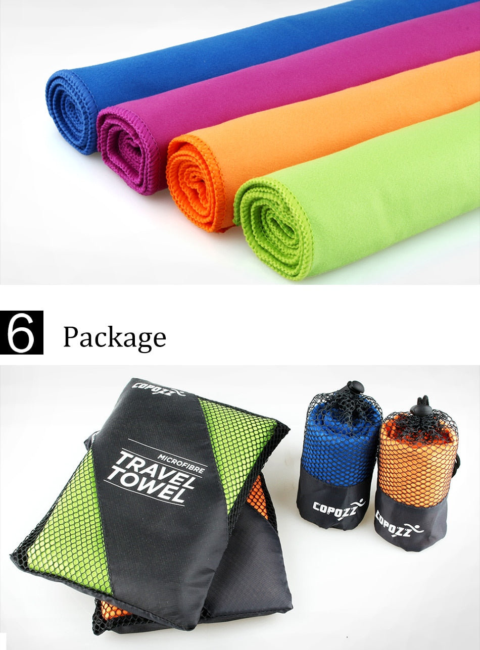 Copozz Microfiber, Easy Drying Small OR Large Travel Towel.