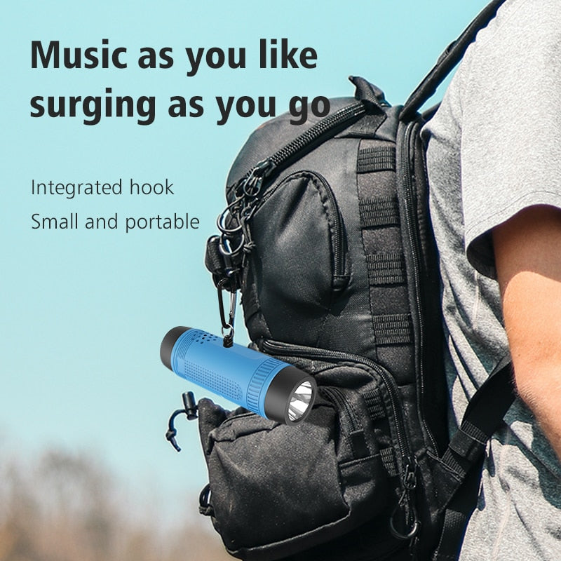 Zealot S1 Waterproof, Wireless Bluetooth Speaker With Bike Mount and Flashlight.