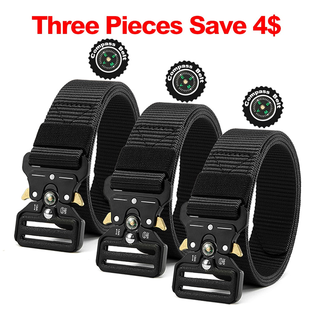 Multi Function Canvas Compass Tactical Belt.
