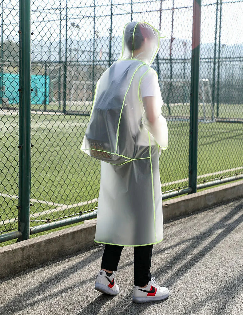 Women OR Men's Hooded Raincoats With Schoolbag space