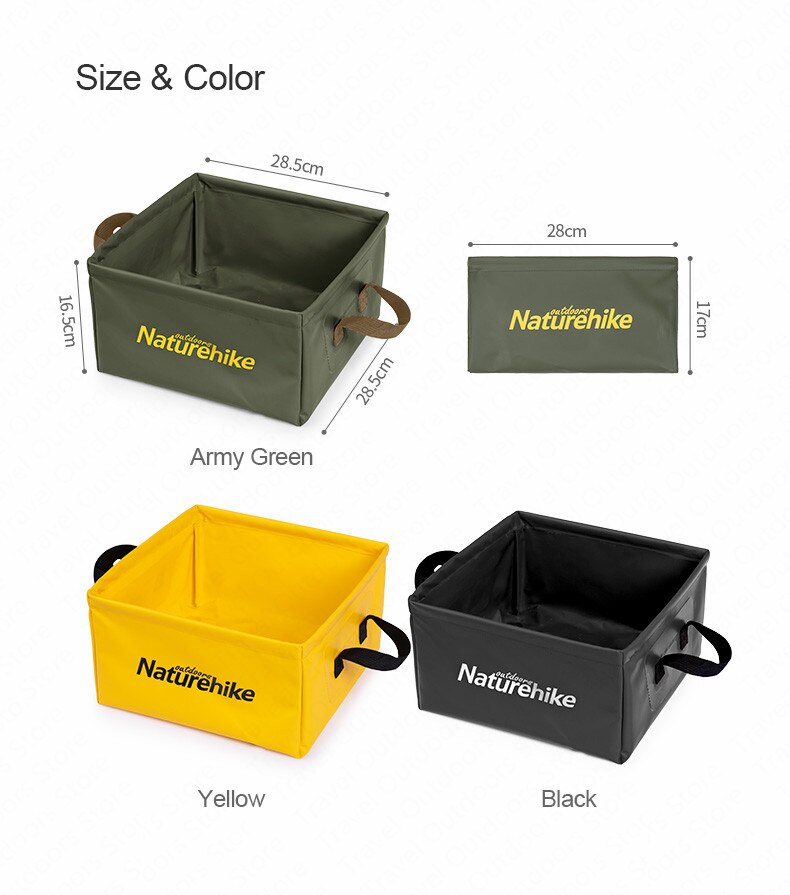 Naturehike Outdoor collapsible square Storage bucket.
