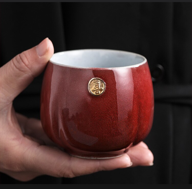 Set of 4 personal size Japanese Style ceramic Tea Cup.