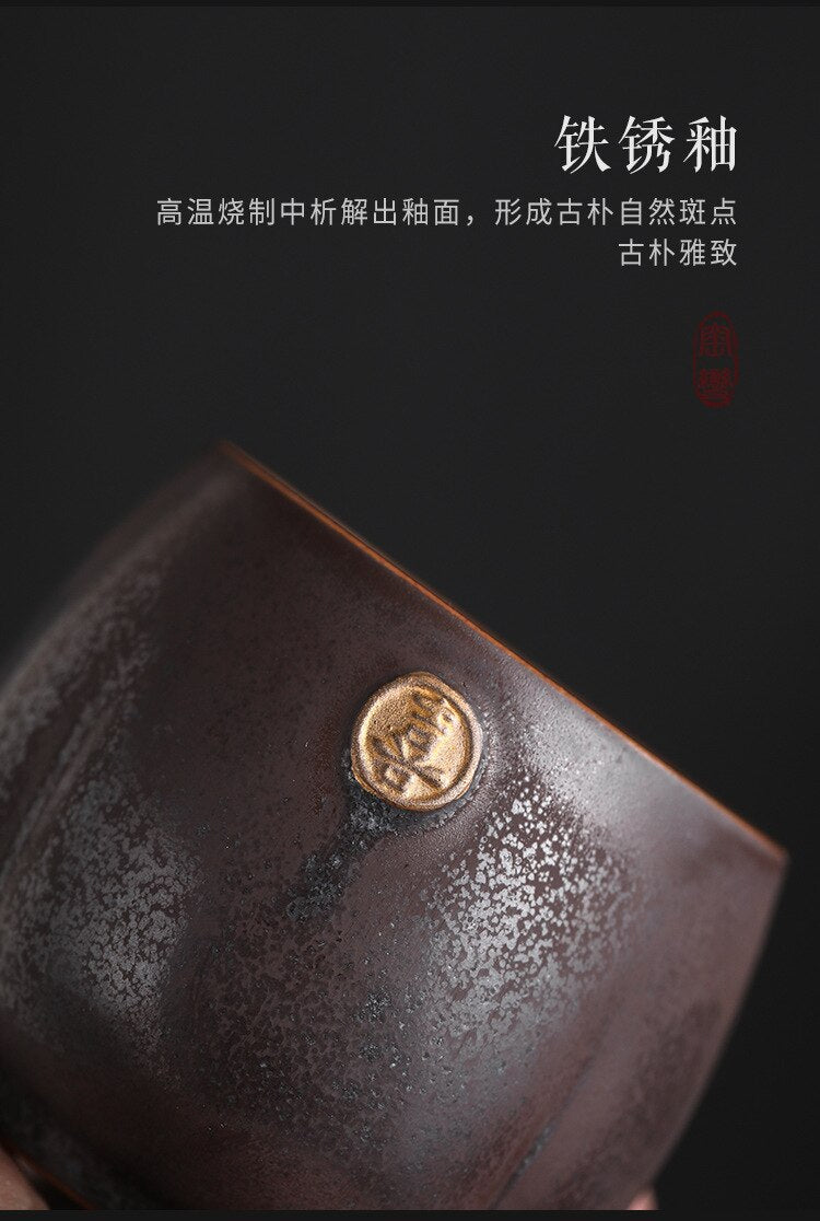 Set of 4 personal size Japanese Style ceramic Tea Cup.