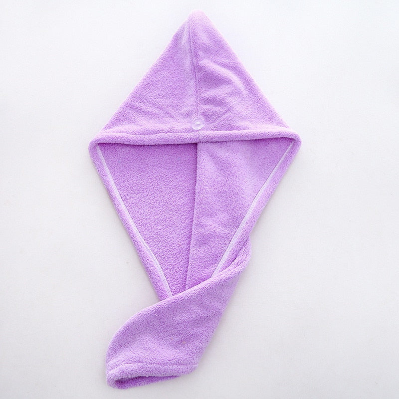 Magic Microfiber hair towel for rapid drying.