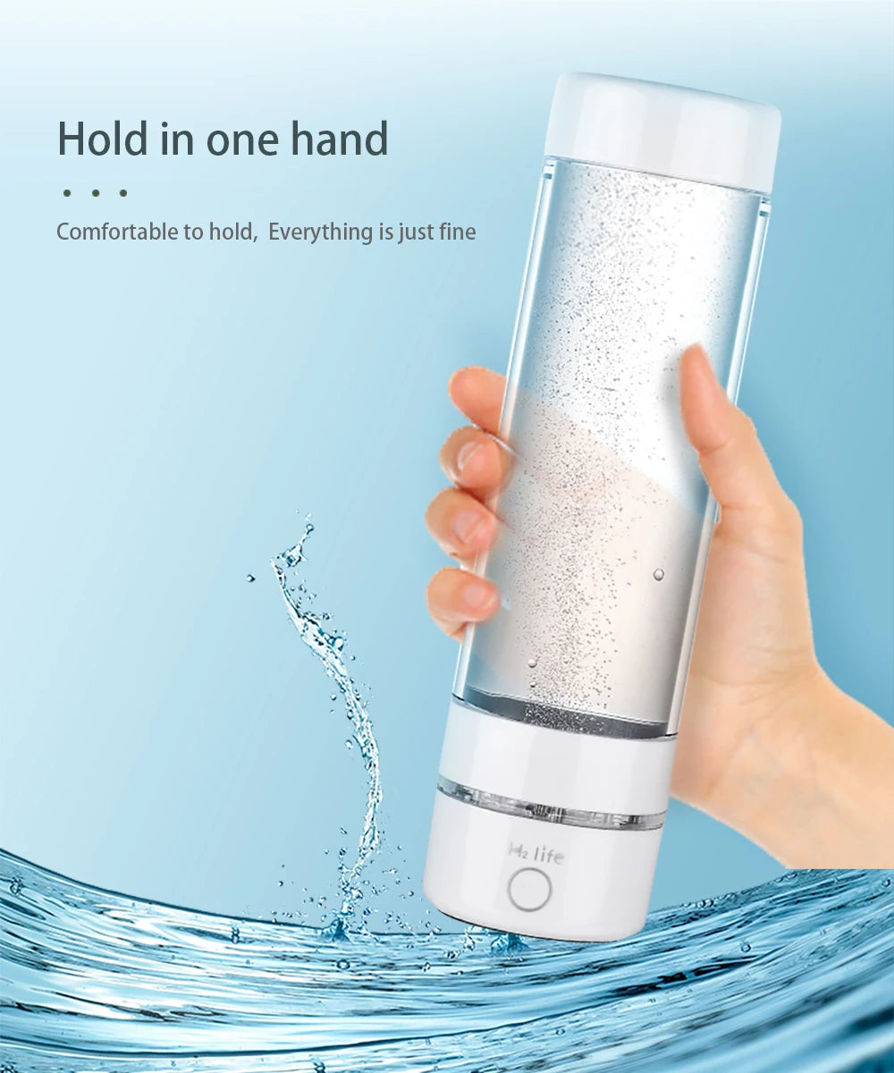 ALTHY H2Life Performance Molecular Hydrogen Water Generator Bottle DuPont SPE+PEM Dual Chamber lonizer + H2 Inhalation Device