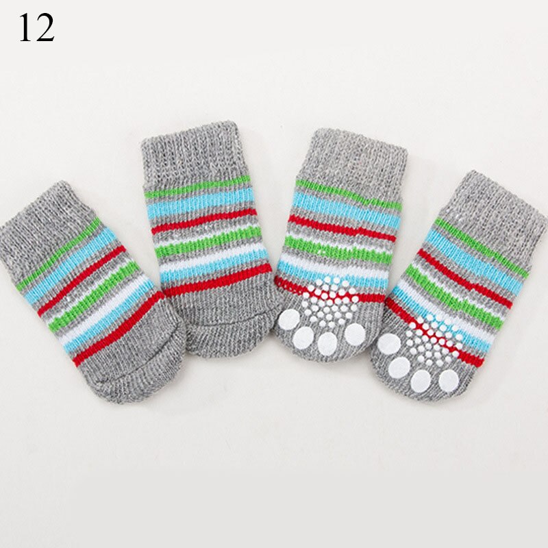4pcs Anti Slip knitted Socks For Small to Medium Dogs.
