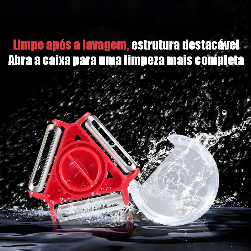 Trio Stainless Steel Blade Peeler/Slicer And Shredder.