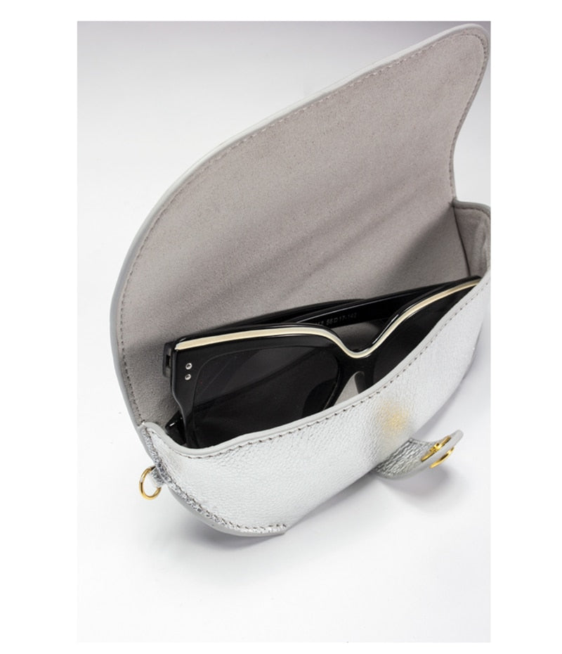 Leather Eyewear Case With Strap.