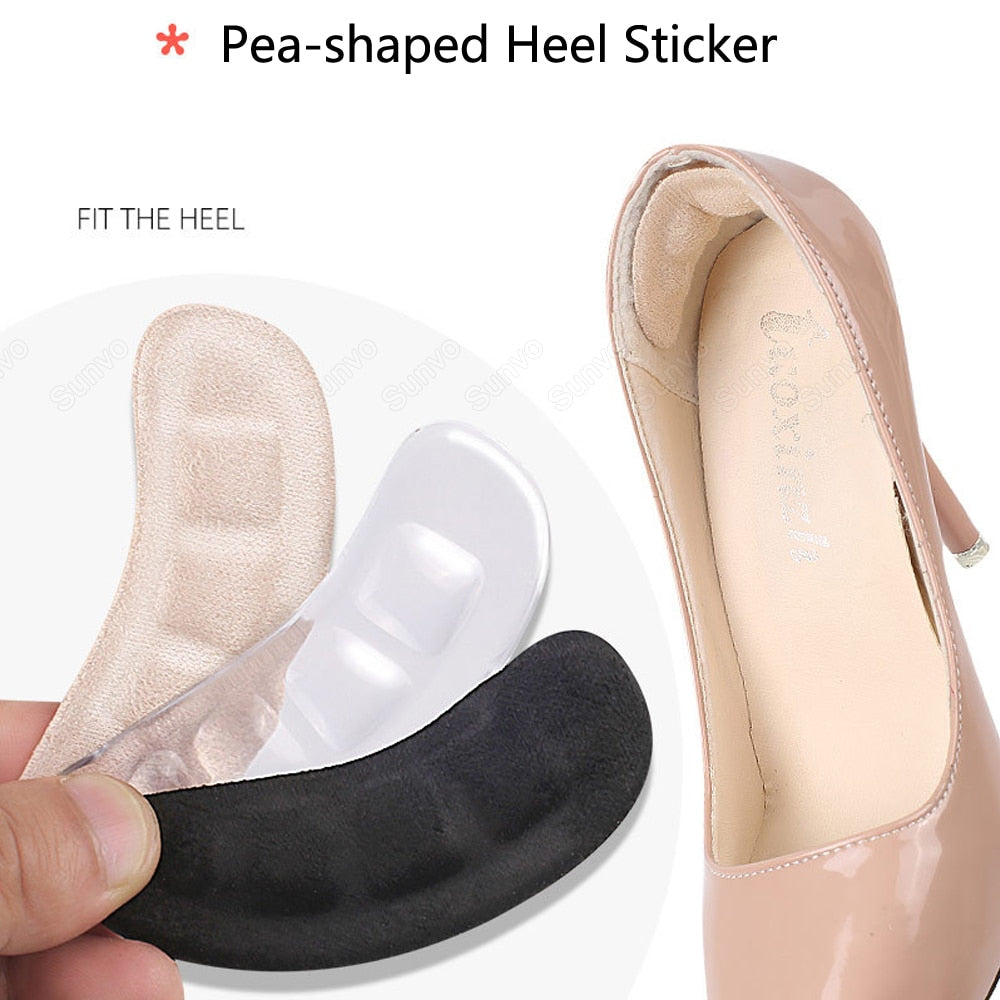 Silicone Non-slip Self-adhesive Gel Insert Pads for Women's Shoes.
