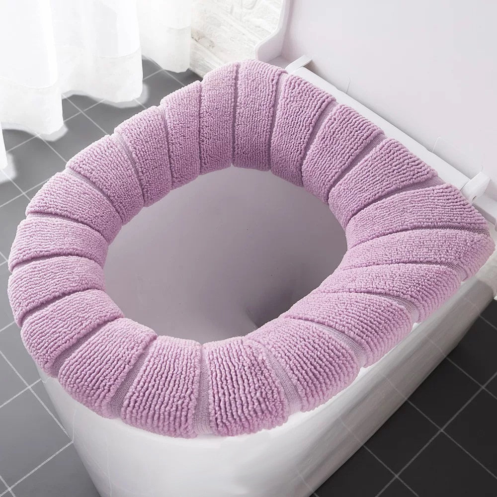 Universal Soft Warm Toilet Seat Cushion.  Easily removed and washable.