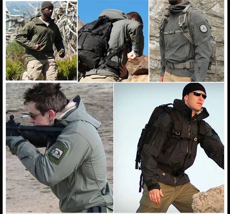 Men Or Women's Waterproof Soft Shell Windbreaker Jacket For Hunting Skiing Or Camping