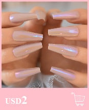 Acrylic Press On Nails. Various types such as French, Ombre, Nail Art, Glitter. Long or Short.