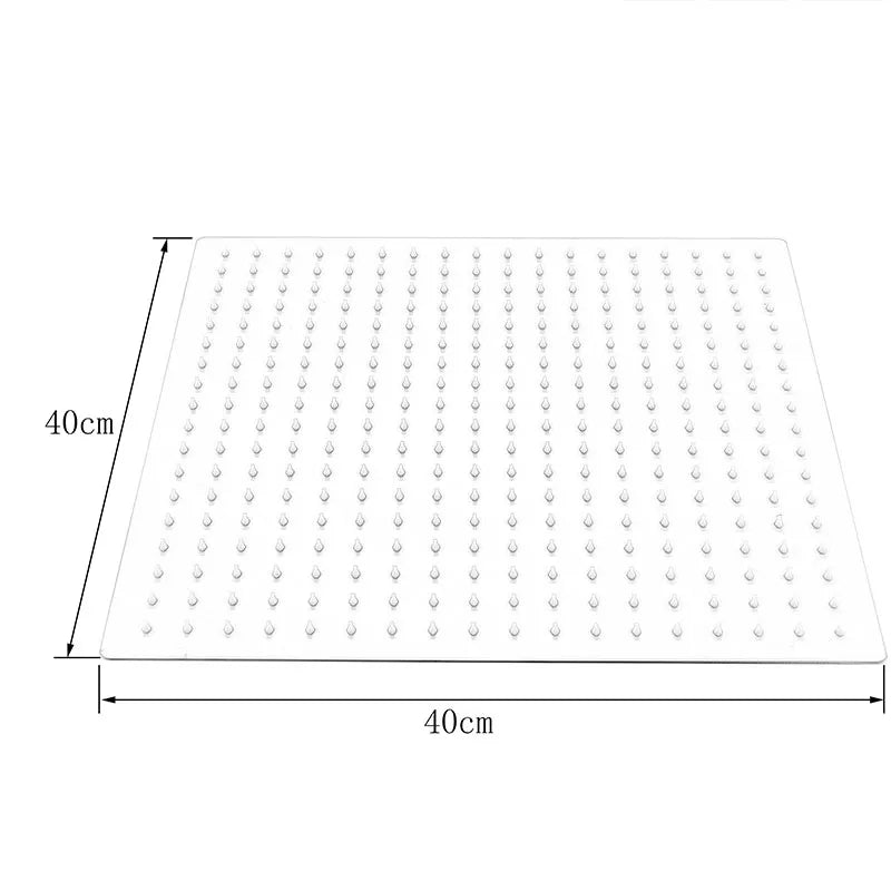 16 Inch Stainless Steel /Black Square Rainfall Shower Head