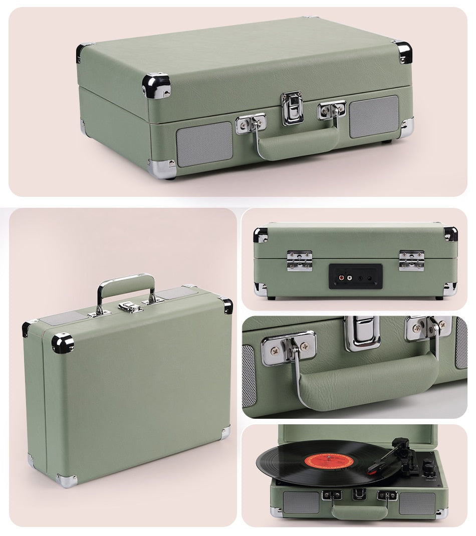 Vinyl Turntable Record Player LP Disc BT Gramophone Phonograph