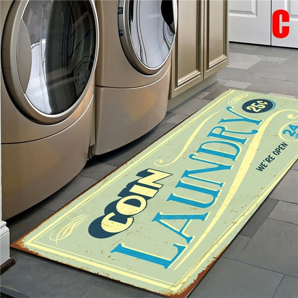 Laundry Room Non-Slip Floor Mat.
