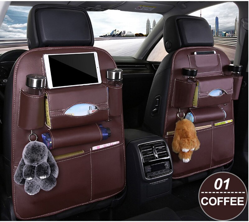 KAWOSEN Leather Back Seat Organizer And Table Pad.