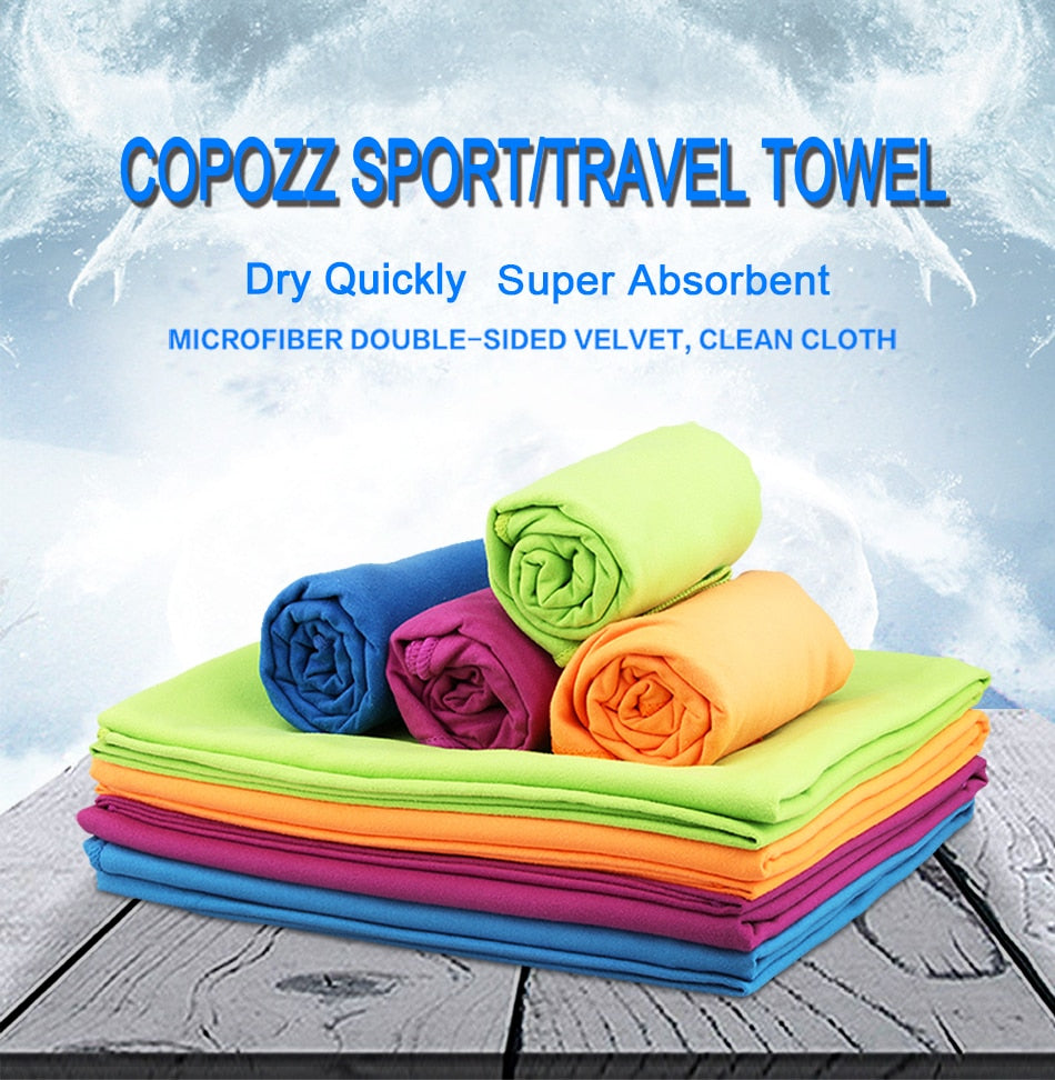 Copozz Microfiber, Easy Drying Small OR Large Travel Towel.