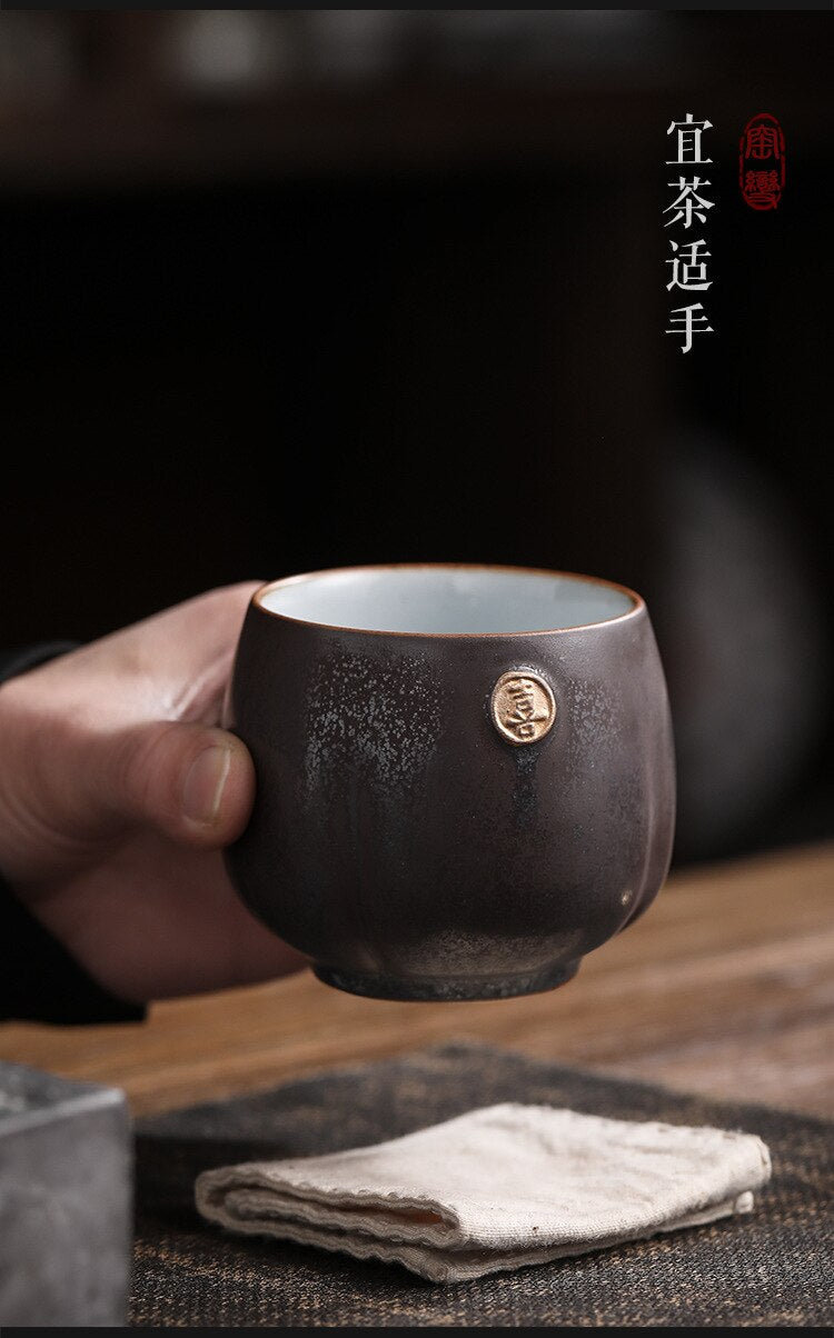 Set of 4 personal size Japanese Style ceramic Tea Cup.