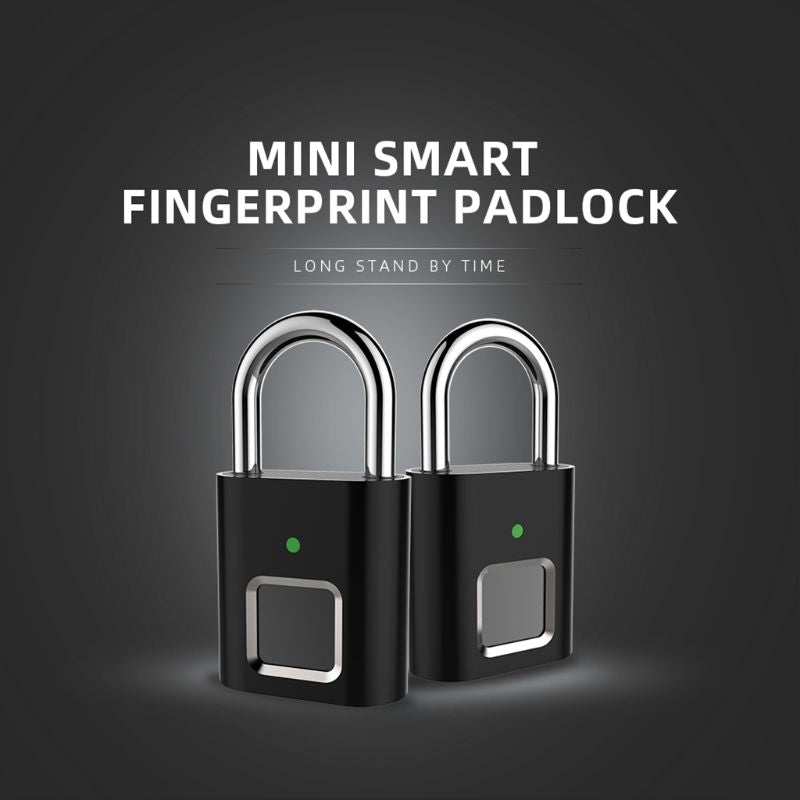Mini & Smart Biometric USB Rechargeable Thumbprint Padlocks For Quick Keyless Entry.