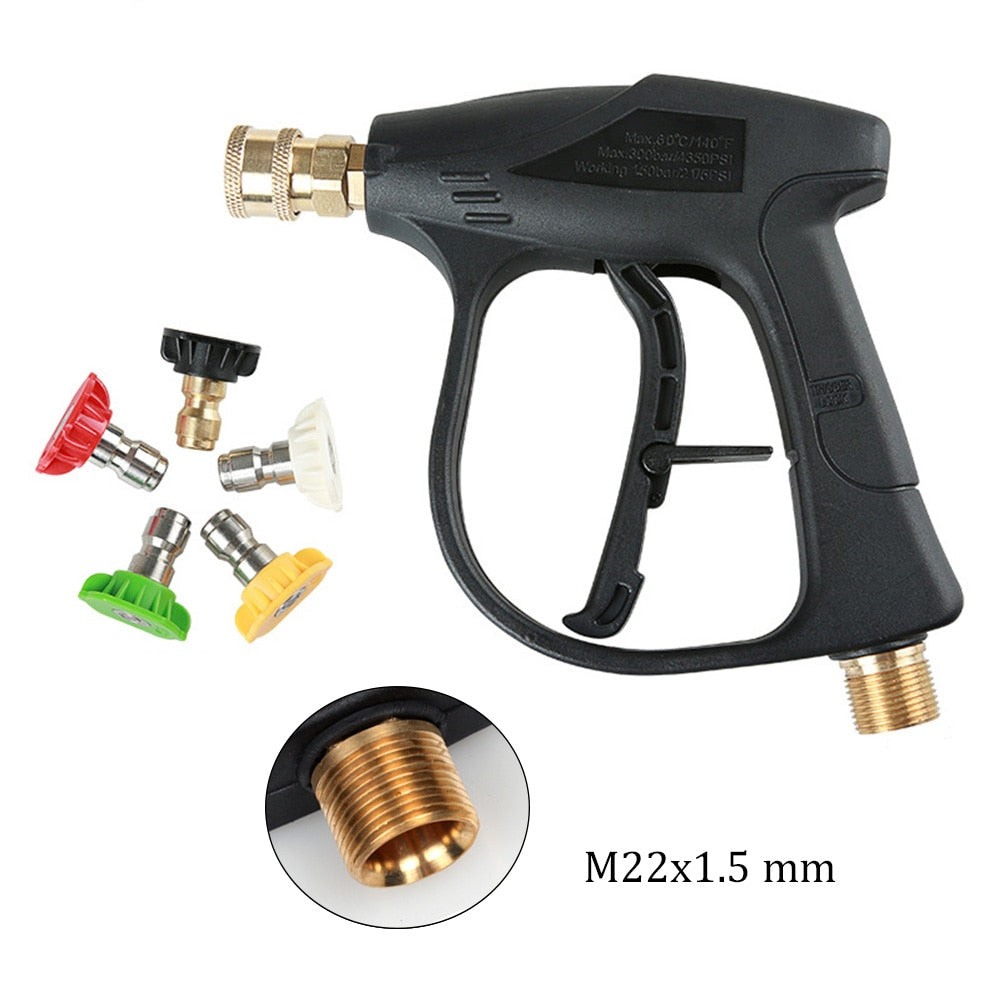 1L Adjustable Car Washer Gun And Soap Container.  1/4" Quick Release with 5 Nozzles.
