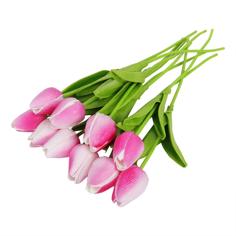 10/20pcs Artificial Tulips Bouquets For Home/Wedding Decoration.