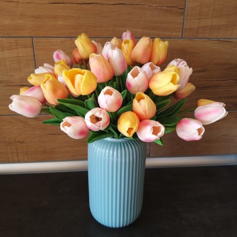 10/20pcs Artificial Tulips Bouquets For Home/Wedding Decoration.